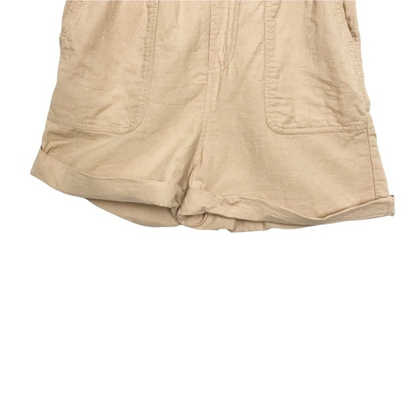 BP Beige Tan Paper Bag 100% Cotton Shorts Small - Picture 4 of 8